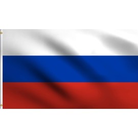 DMSE Russia Russian Flag 2X3 Ft Foot 100% Polyester 100D Flag UV Resistant (2' X 3' Ft Foot)
