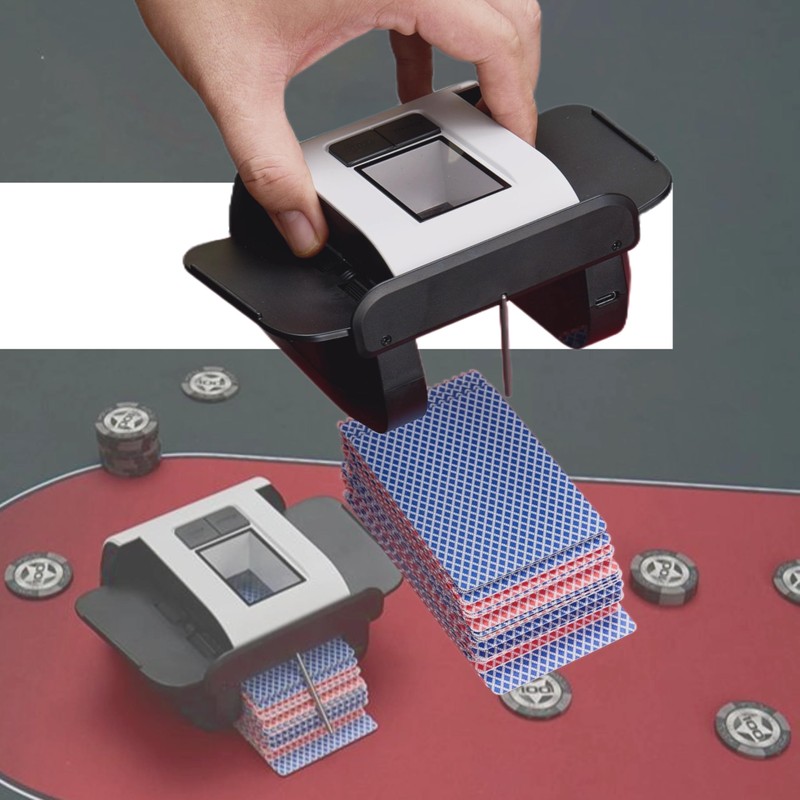 Automatic Card Shuffler 2 Deck, Electric Shuffling Machine for 1-2