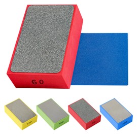 4pcs Diamond Hand Polishing Pads for Ceramic Tile Glass Wood Marble Grinding, Diamond Sanding Pads 60#, 100#,200#,400#