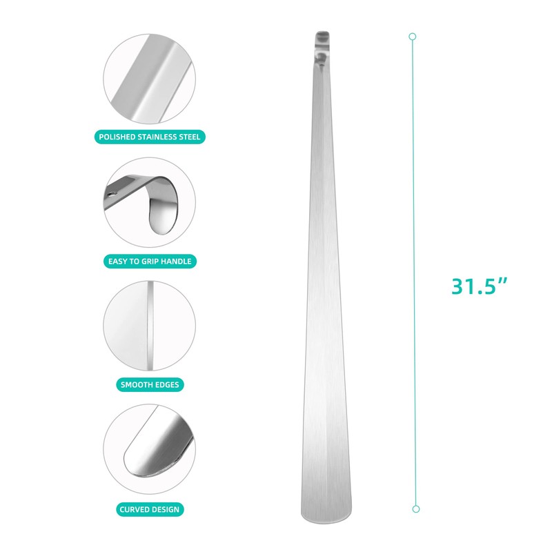 31.5" Long Shoe Horn, Shoe Horn Long Handle for Seniors,