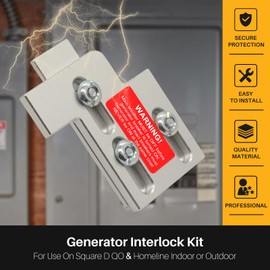 Generator Interlock Kit for Square D QO or Homeline Indoor or Outdoor with Main 100 or 125 amp Panels, 3/4 Inch Spacing Between Main and Branch Breakers