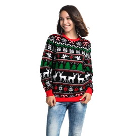Men憇 Ugly Christmas Sweater Unisex Women`s Funny Novelty Fairisle Pullover for Party Jumper on to Festive Flair Medium