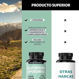 Beyond Vitamins | L-Glutation Liposomal Reducido | Potenciado con L-Glutamina, L-Glicina, Ácido Alfa Lipoico, Zinc y Selenio | 60 caps