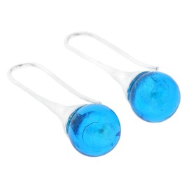 GlassOfVenice Murano Glass Drop Earrings - Aqua Blue