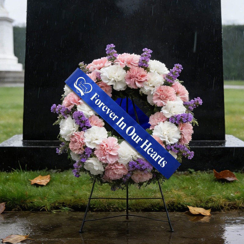 Elegant Funeral Wreath Sash – Funeral Sash Memorial Wreath Sash