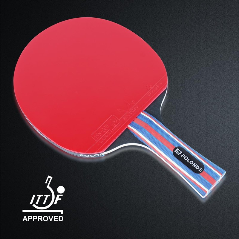 POLONDE Table Tennis Racket, Professional Ping Pong Bat with ITTF