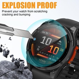 ECZOIL 4-Pack Screen Protector for Garmin Fenix 8 AMOLED 47 mm TPU Self-Healing [Anti Scratch] [Bubble Free] [HD Clear] Screen Protector Cover