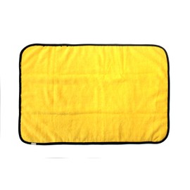 Maxshine 500GSM Crazy Microfiber Towel with Black Silk Border, Gold, 40x60cm
