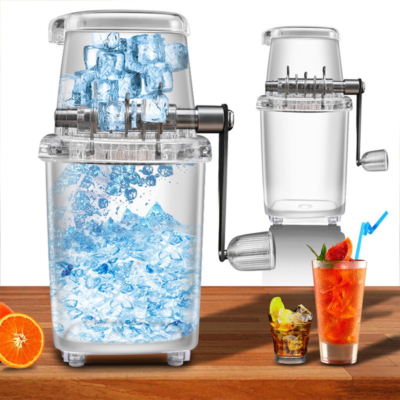 Portable Ice Crusher 1.25L Hand Cranked DIY Manual Shaved Ice