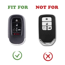 TANDRIVE TANDRIVE Key Fob Cover for (5 Buttons) Honda 2022 2023 2024 2025 Civic Accord HR-V Pilot CR-V, Silicone, 2-Pack, Black Red