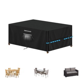 SIMPHAUS Cover Garden Furniture Winterproof Covers Covers Lounge Cover Tarpaulin Garden Furniture Protective Cover Garden Furniture Waterproof Winterproof Windproof 420D Oxford Fabric 130 x 75 x 74 cm