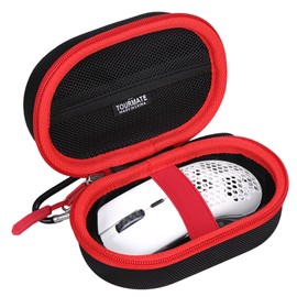 Tourmate Storage Case for Glorious/TMKB Falcon M1SE/HyperX Gaming Wireless Mouse, Model O/D RGB Mouse with Lights Hard Travel Case, Protective Carrying Storage Bag(Only Box) (Black & Red)