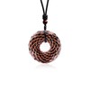 Tan Ran Black Tourmaline Orgonite Rodin Coil Pendant Necklace