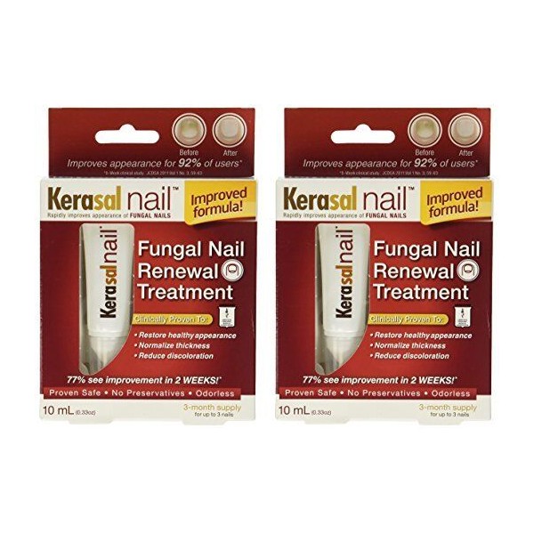 Kerasal Nail Fungus Treatment Proven Finger/Toe Nails Visible Results Pack of 2