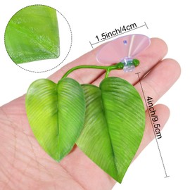 Boao 4 Pieces Betta Bed Leaf Hammock for Betta Fish, Lightweight and Realistic Resting Spot, No BPA, Practical, Comfortable and Safe(Double Leaf)