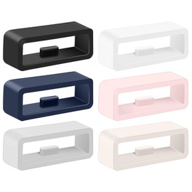 4/6 Pack Fastener Rings for Garmin Forerunner 645 245 165 158 55 45 Watch Bands, 20mm Silicone Replacement Watch Band Loop/Holder/Retainer/Clips