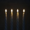 Rhytsing 9.6" White Flameless Twisted Taper Candles with Timer, Battery