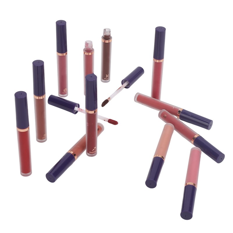 12 Colors Matte Liquid Lipstick Set Long Lasting Waterproof Non