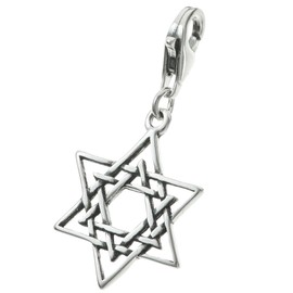 Dreambell 925 Sterling Silver Magic Star Of David Dangle Bead Pendant Clasp European Lobster Trigger Clip On Charm