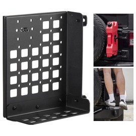 JOYTUTUS Gas Can Mount Compatible with Wrangler JK 2007-2018 Versatile Molle Panel | 220LBS Step Platform | No-Drill Corrosion-Proof Wrangler Molle Cargo Storage Expansion Bracket