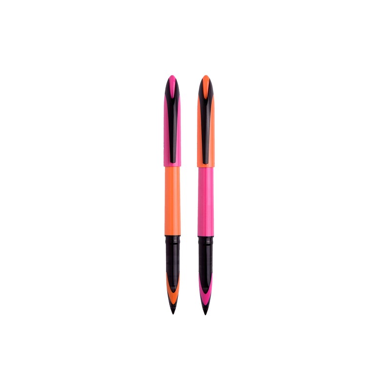uni-ball 153544496 Air Micro Point Orange/Pink Barrel Pen - Black