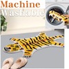 Tiger Shaped Rug Tiger Bath Mat for Bathroom, Yellow Tiger