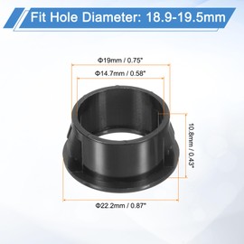 uxcell 38 Pcs Cable Snap Bushing Grommet, 3/4" Mounting Dia Black Round Nylon Snap in Cable Grommet Protector, Plastic Cable Hole Grommets for Wiring