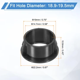 uxcell 38 Pcs Cable Snap Bushing Grommet, 3/4" Mounting Dia Black Round Nylon Snap in Cable Grommet Protector, Plastic Cable Hole Grommets for Wiring