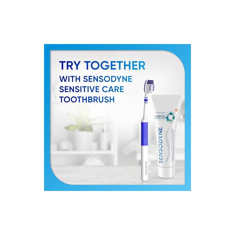 Sensodyne Complete Protection Sensitivity Toothpaste for Sensitive Teeth, Extra Fresh,