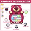 Light Up Pop it Game Quick Push Bubbles Game,Bear Handheld