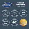 Silentnight Washed Cotton Rich Fitted Sheet - Soft Stylish Linen-Look