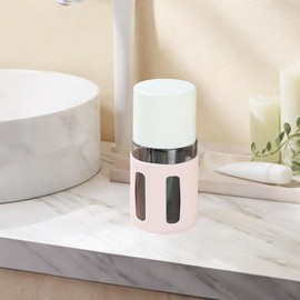 Perfeclan Reiseflaschen-Set, Flüssigkeitsbehälter, multifunktional, 60 ml, für Toilettenartikel, Mini-Shampoo-Spender für Kosmetik, Haarspülung, Rosa, Runden