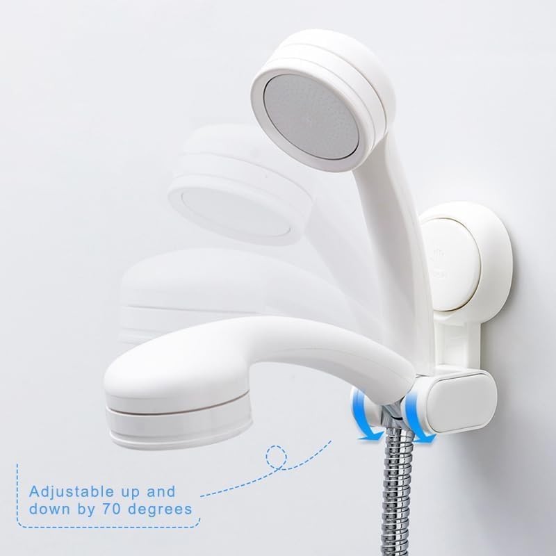 Wall Mounted Shower Head Holder, Universal Adjustable Replacement Hand Suction