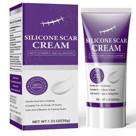 Gel de silicona para cicatrices, crema avanzada para eliminar cicatrices quirúrgicas, estrías, acné, cesárea, queloides, tratamiento de cicatrices viejas y nuevas de cuerpo y cara, 1.23 onzas (1.23 onzas)