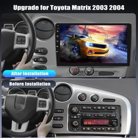 Car Stereo Upgrade for Toyota Matrix 2003 2004 Pontiac Vibe 2003-2008, 9" Touchscreen Android 13 Wireless Car Radio Compatible with CarPlay Android Auto, Support GPS Navigation SWC WiFi Bluetooth