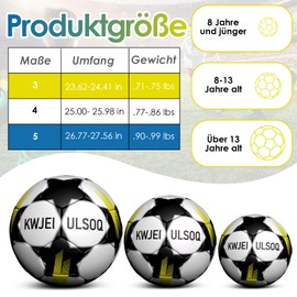 KWJEIULSOQ Fussball, Fußball Kinder Unisex Fussball GrößE 5 Offizieller Fusball, Indoor Outdoor Explosionsgeschützt fußbälle, fußball größe 5 für Jugendliche und Erwachsene