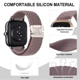 VELULYX Nylon Braided band Compatible with GTS 4/GTS 4 Mini/GTS 3/GTS 2/GTS 2 Mini/GTS 2e/GTS, 20MM Elastic Band for Bip 3/Bip 3 Pro/Bip U/Bip U Pro/Bip S/Bip S Lite