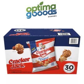 Unbranded Cracker Jack Caramel Popcorn & Peanuts 1.25 oz Bags – 30 Pack Original Snack.