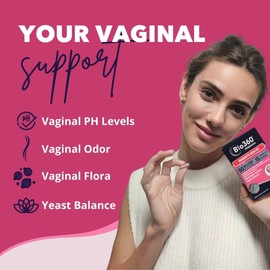Bio360 Bio360 Vaginal Probiotics for Women - Supports pH Balance, Vaginal, Urinary, & Digestive health - 50 Billion CFU & 15 Unique Strains for Healthy Vaginal Odor & Vaginal Flora - Shelf Stable 60 Capsules