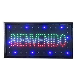 19x10 LED Neon Sign Lighting by Tripact Inc - Single Switch: Power for Business Identification - Bienvenido