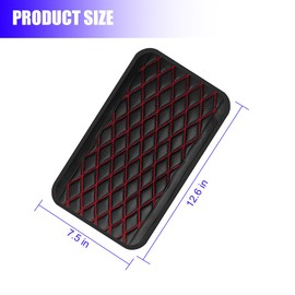 Zpana Car Center Console Cover, Scratch-Resistant Leather Vehicle Armrest Seat Storage Box Protector Cushion, Comfortable Automotive Interior Armrest Pad Mat, Universal Fit (Black/Red)