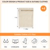 4 Piece Small, Durable Organic Cotton Mesh Laundry Bag with