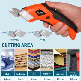 Lithium Battery Electric Power Scissors 3.6 Volt Fabric Electric Cutter USB Charging Scissorspower: blue(two scissor heads)