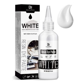 White Epoxy Resin Pigment Paste - 3.4 fl.oz/100ml High Concentrated Colorant for Resin Art, Ocean Waves, Cells Effects - Opaque White Resin Dye for Painting, Coasters, River Tables & DIY Crafts