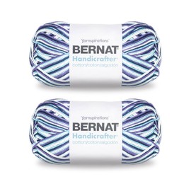 Bernat Handicrafter Cotton Big Ball Moondance Yarn - 2 Pack of 340g/12oz - Cotton - 4 Medium (Worsted) - 608 Yards - Knitting/Crochet