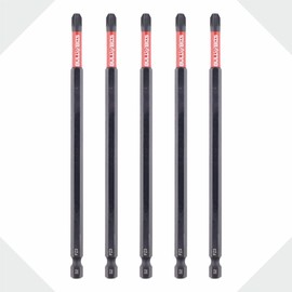 5x Bull Bits 150mm PZ3 Impact Screwdriver Drill Driver Bits Single Ended Compatible with DeWalt, Milwaukee, Bosch, Makita, and More