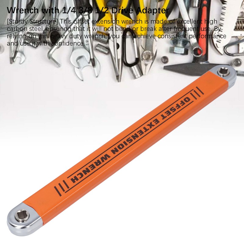 Offset Extension Wrench with 1/4in 3/8in 1/2in Drive Adapter Multifunctional