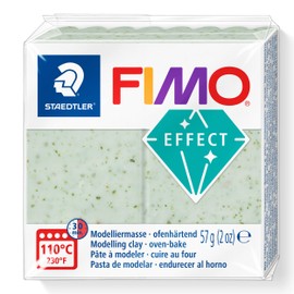 STAEDTLER 8010-570 FIMO Effect Oven-Hardening Polymer Modelling Clay - Botanical Spinach (1 x 57g Block)