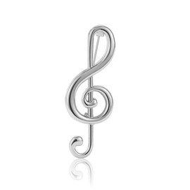 Minimalist Music Note Brooch for Women Men Simple Brooches Elegant Lapel Pin Dress Accessories Corsage for Hat Bag Suit Fashion Jewelry for Music Party Wedding Banquet Musician Boutonniere (Silver)