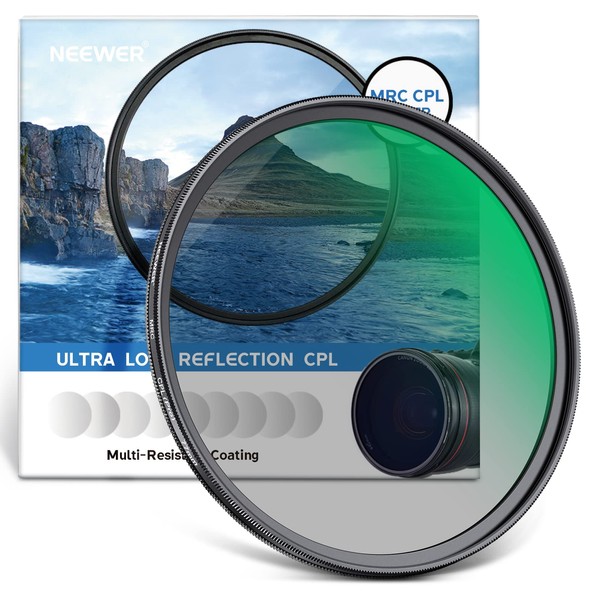NEEWER 77 mm Polarising Filter (Polarising Filter), CPL Filter with